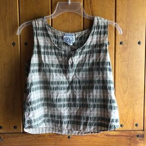 Grey and Pink Vintage Textured Tank